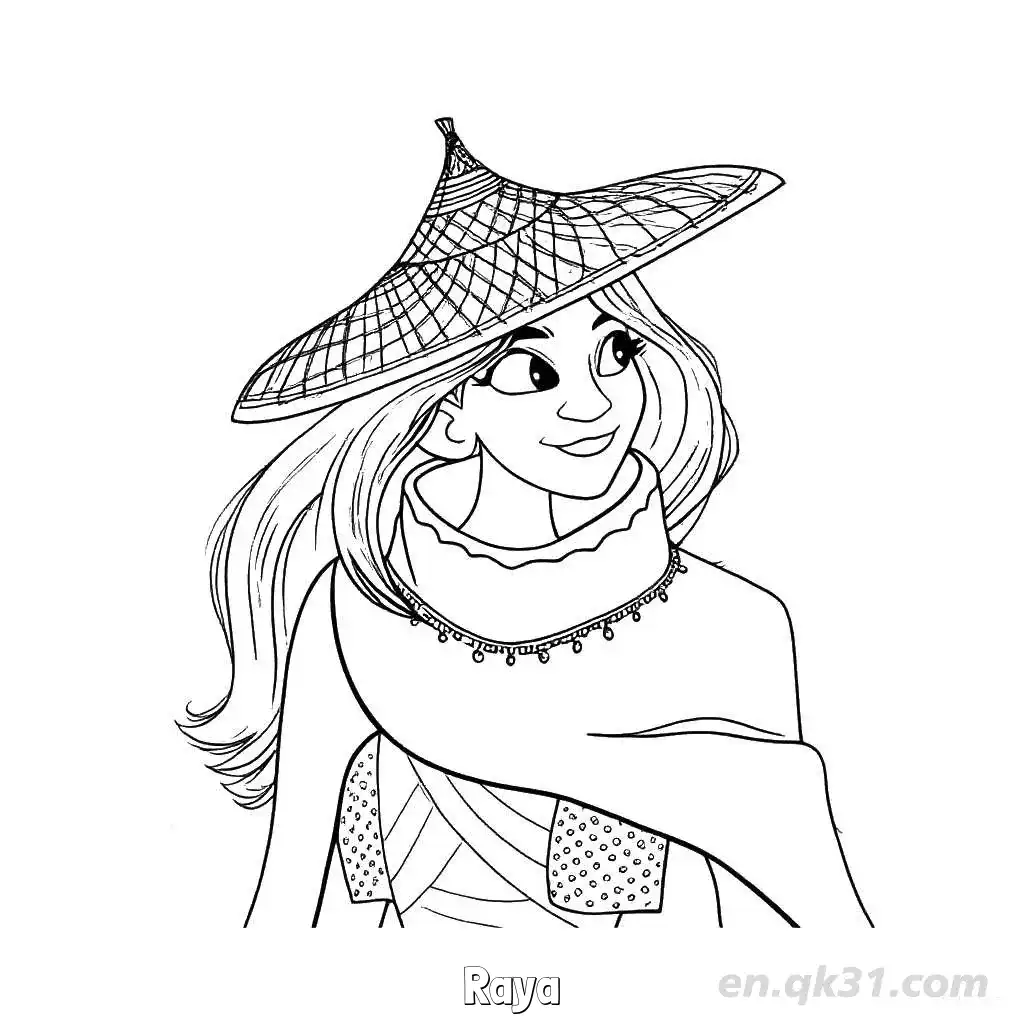 免费 拉雅 2简笔画 素描 涂鸦 - 免费可打印迪士尼 寻龙传说 下载PDF 简笔画涂色页