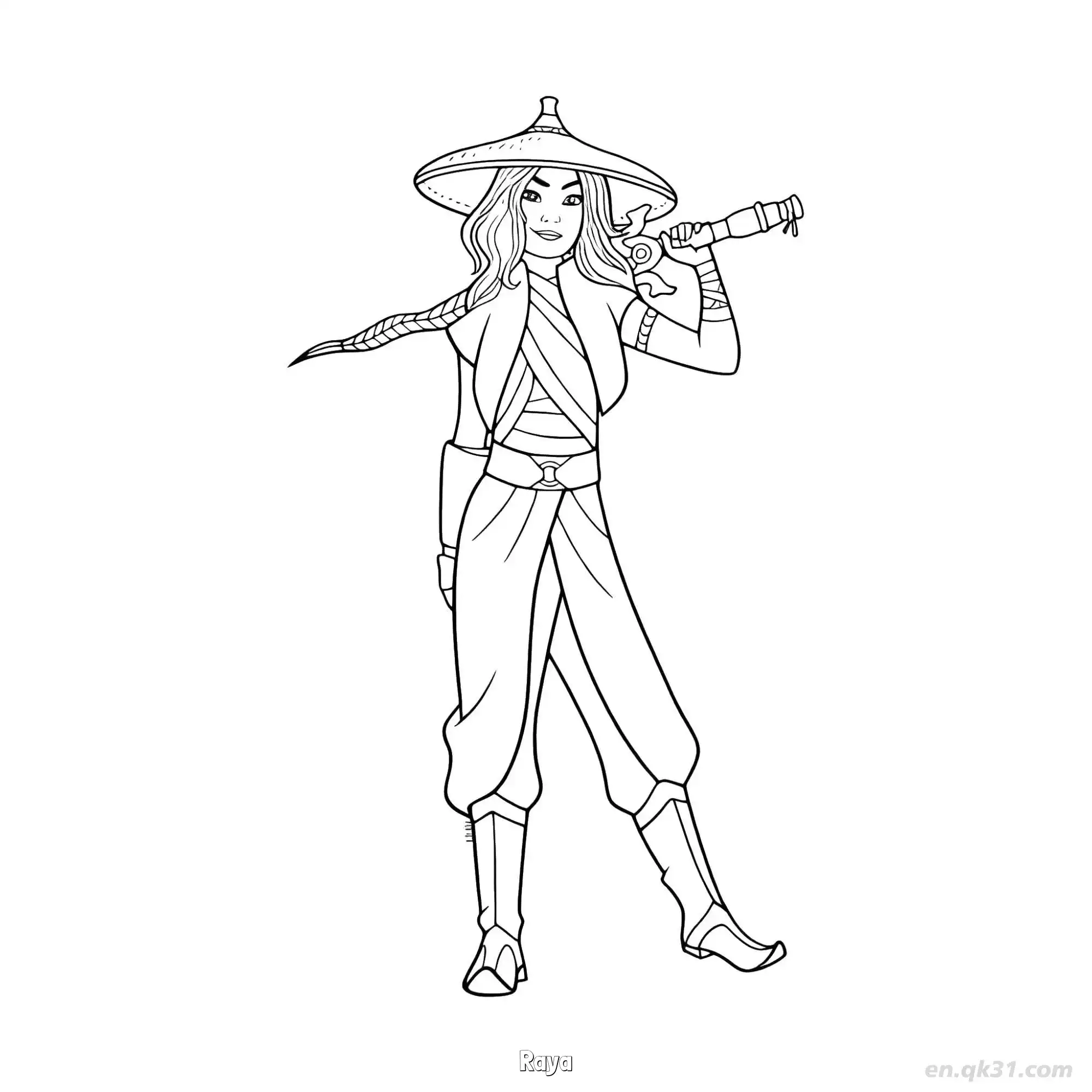 免费 拉雅 4简笔画 素描 涂鸦 - 免费可打印迪士尼 寻龙传说 下载PDF 简笔画涂色页