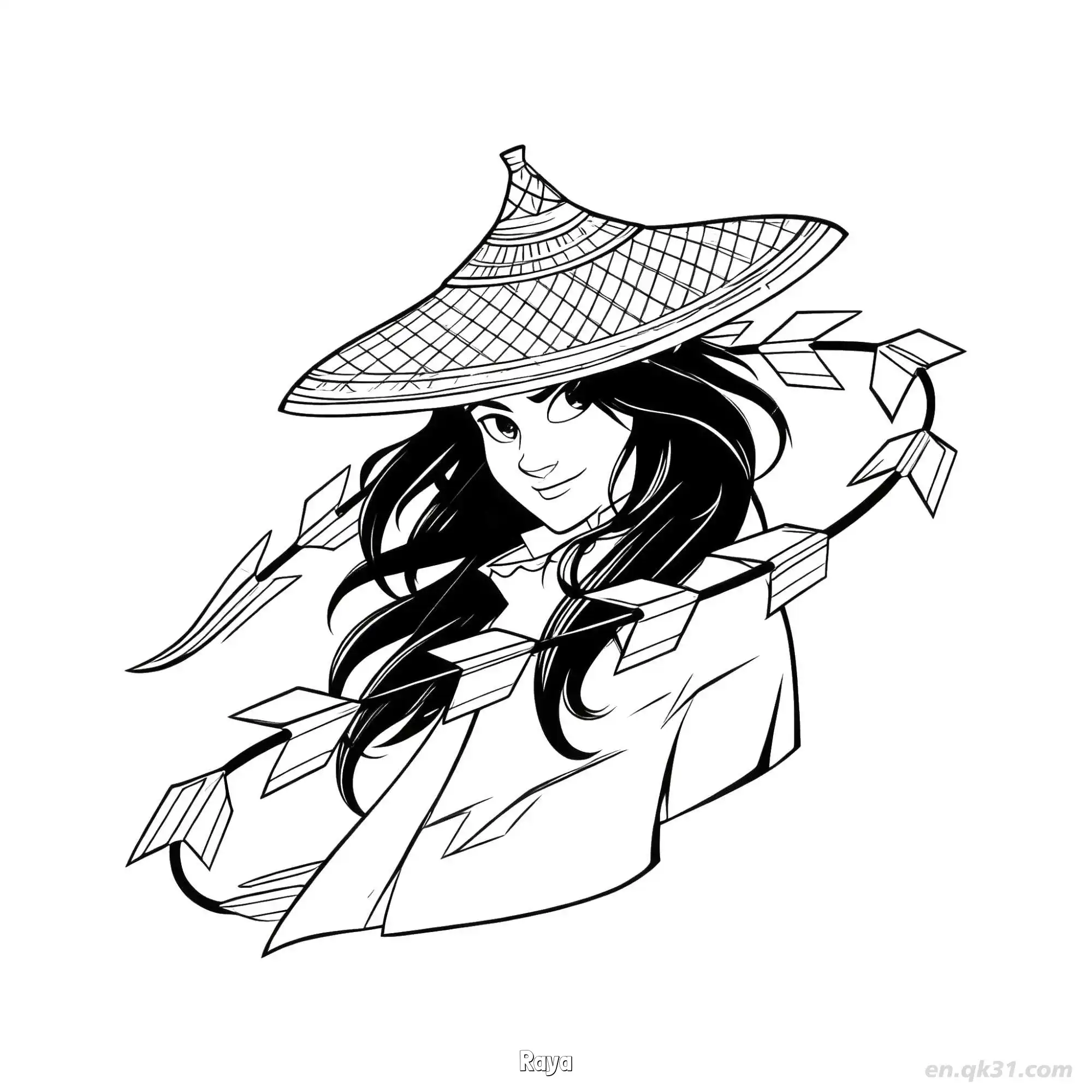 免费 拉雅 7简笔画 素描 涂鸦 - 免费可打印迪士尼 寻龙传说 下载PDF 简笔画涂色页