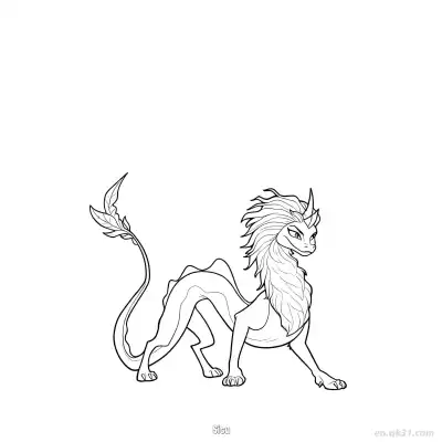 希苏 1简笔画 素描 涂鸦 - 免费可打印迪士尼 寻龙传说 下载PDF – 免费可打印简笔画涂色画