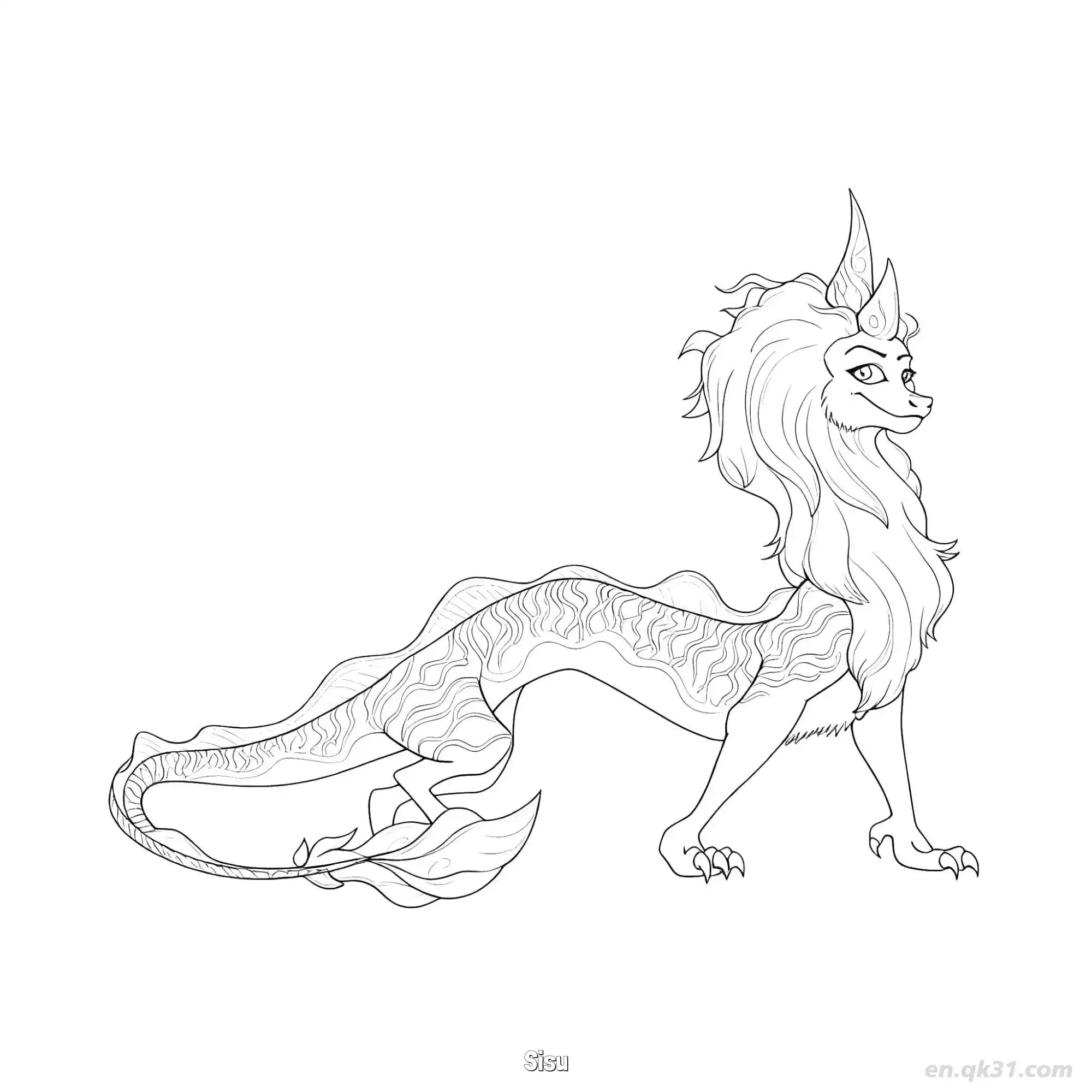 免费 希苏 2简笔画 素描 涂鸦 - 免费可打印迪士尼 寻龙传说 下载PDF 简笔画涂色页
