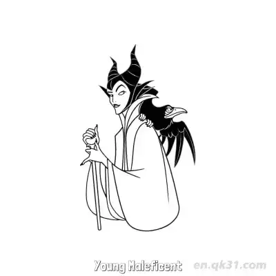黑白剪影风玛琳菲森涂色页 – 免费可打印简笔画涂色画