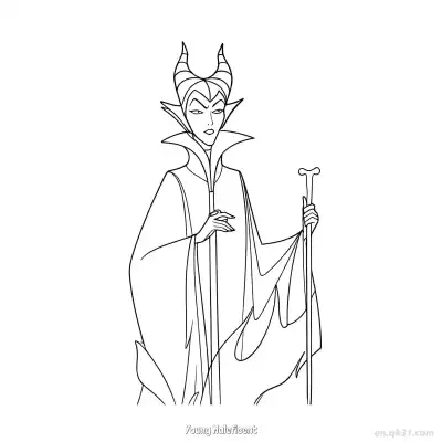 无乌鸦的玛琳菲森涂色页 – 免费可打印简笔画涂色画