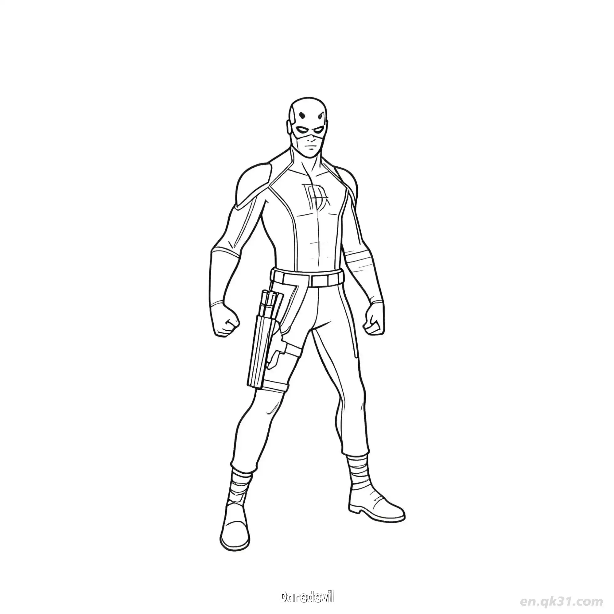 免费 夜魔侠 简笔画 素描 涂鸦 - 免费可打印堡垒之夜 漫威系列 下载PDF 简笔画涂色页
