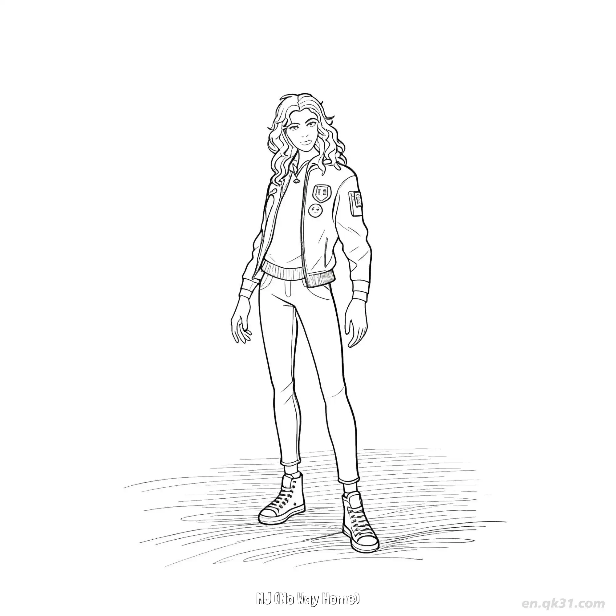 免费 MJ (英雄无归) 简笔画 素描 涂鸦 - 免费可打印堡垒之夜 漫威系列 下载PDF 简笔画涂色页