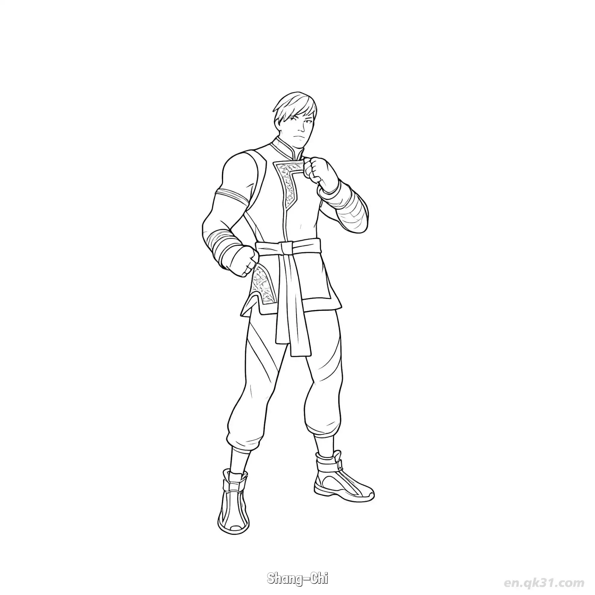 免费 尚气 简笔画 素描 涂鸦 - 免费可打印堡垒之夜 漫威系列 下载PDF 简笔画涂色页