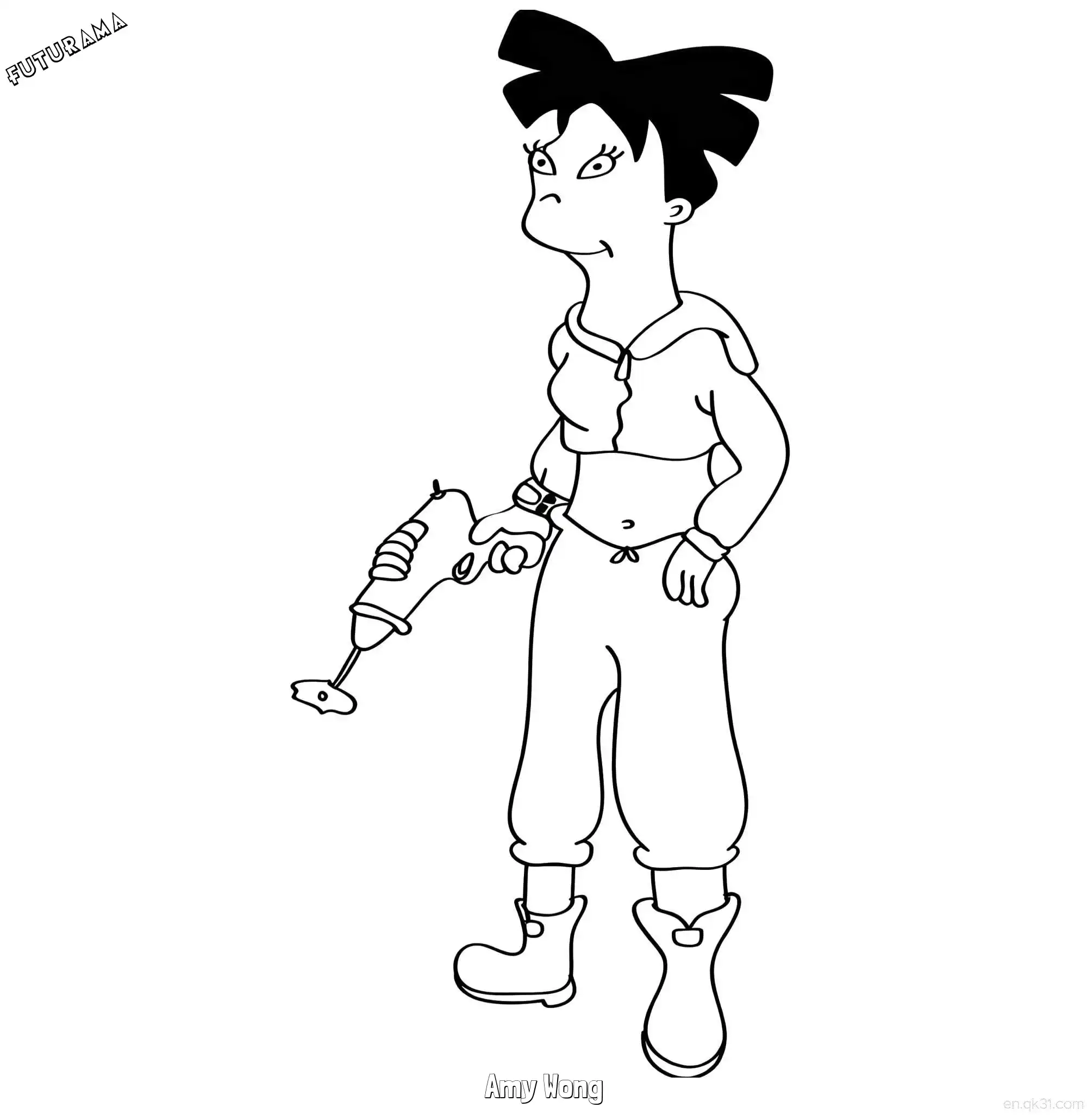 免费 艾米·王 1简笔画 素描 涂鸦 - 免费可打印飞出个未来 下载PDF 简笔画涂色页