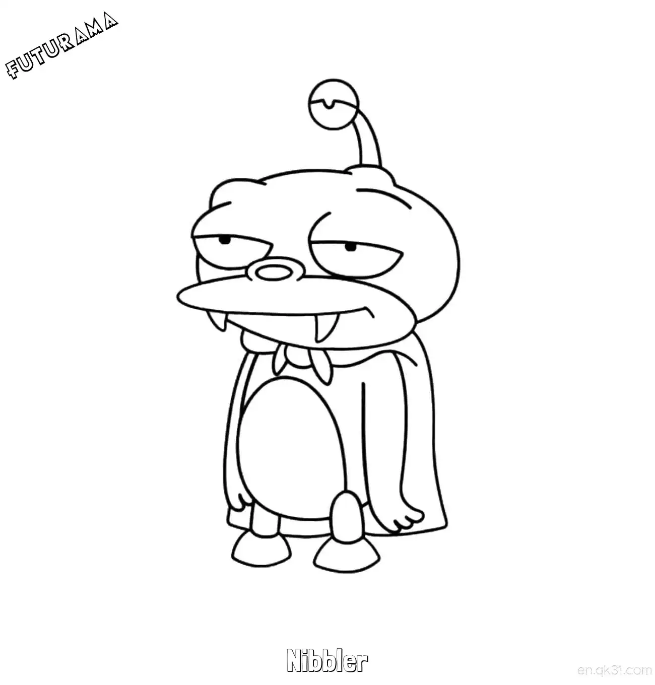 免费 尼布勒 1简笔画 素描 涂鸦 - 免费可打印飞出个未来 下载PDF 简笔画涂色页