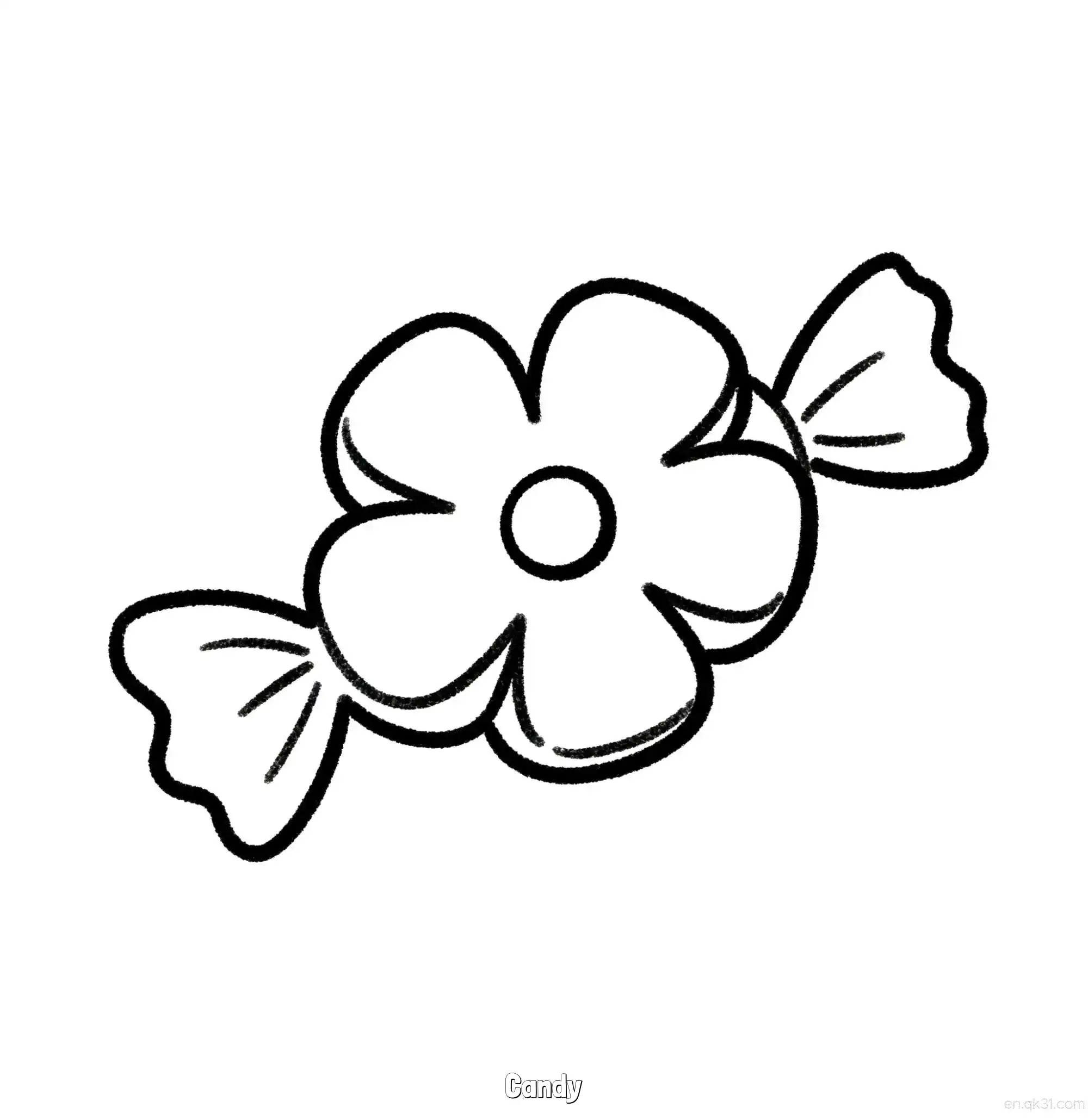 免费 糖果 5简笔画 素描 涂鸦 - 免费可打印万圣节 下载PDF 简笔画涂色页