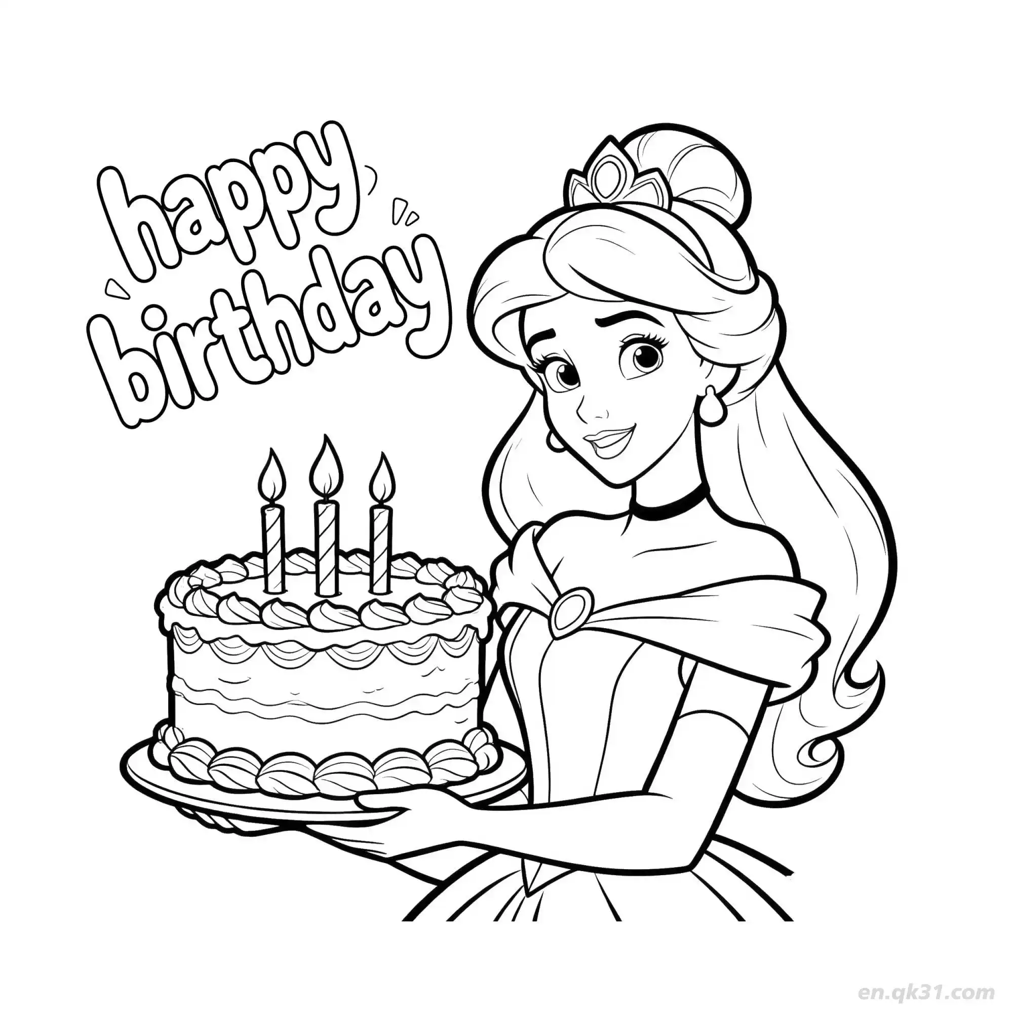 免费 生日快乐 38简笔画 素描 涂鸦 - 免费可打印 生日简笔画 下载PDF 简笔画涂色页