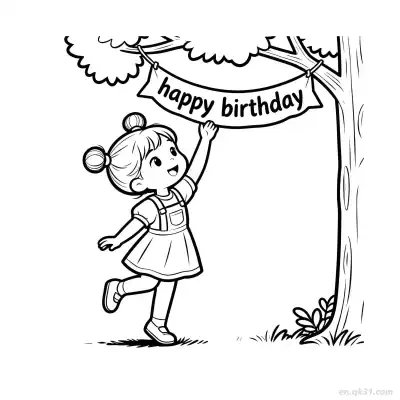 生日快乐 54简笔画 素描 涂鸦 - 免费可打印 生日简笔画 下载PDF – 免费可打印简笔画涂色画