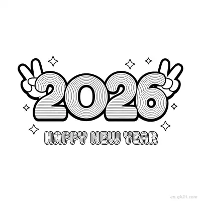 2026和平手势涂色页 – 免费可打印简笔画涂色画