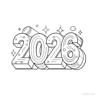 3D流行艺术风格2026数字涂色页 – 免费可打印简笔画涂色画