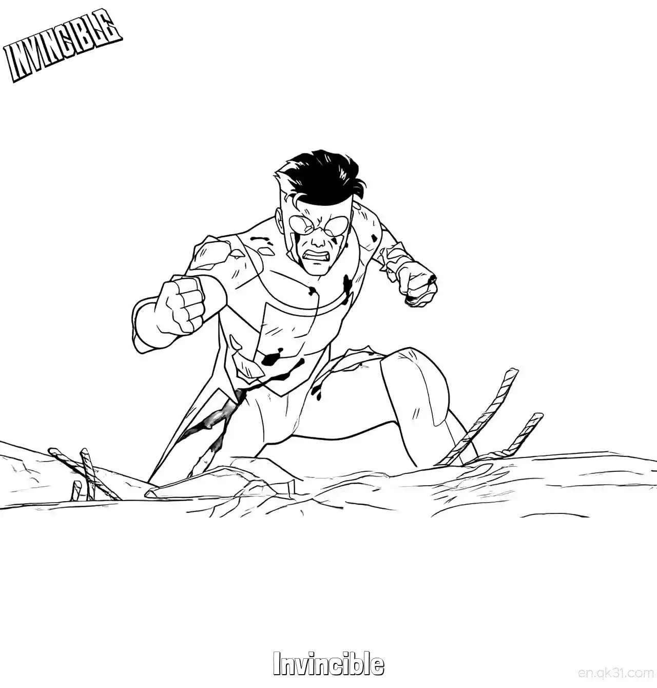 免费 无敌少侠 4简笔画 素描 涂鸦 - 免费可打印无敌少侠 下载PDF 简笔画涂色页