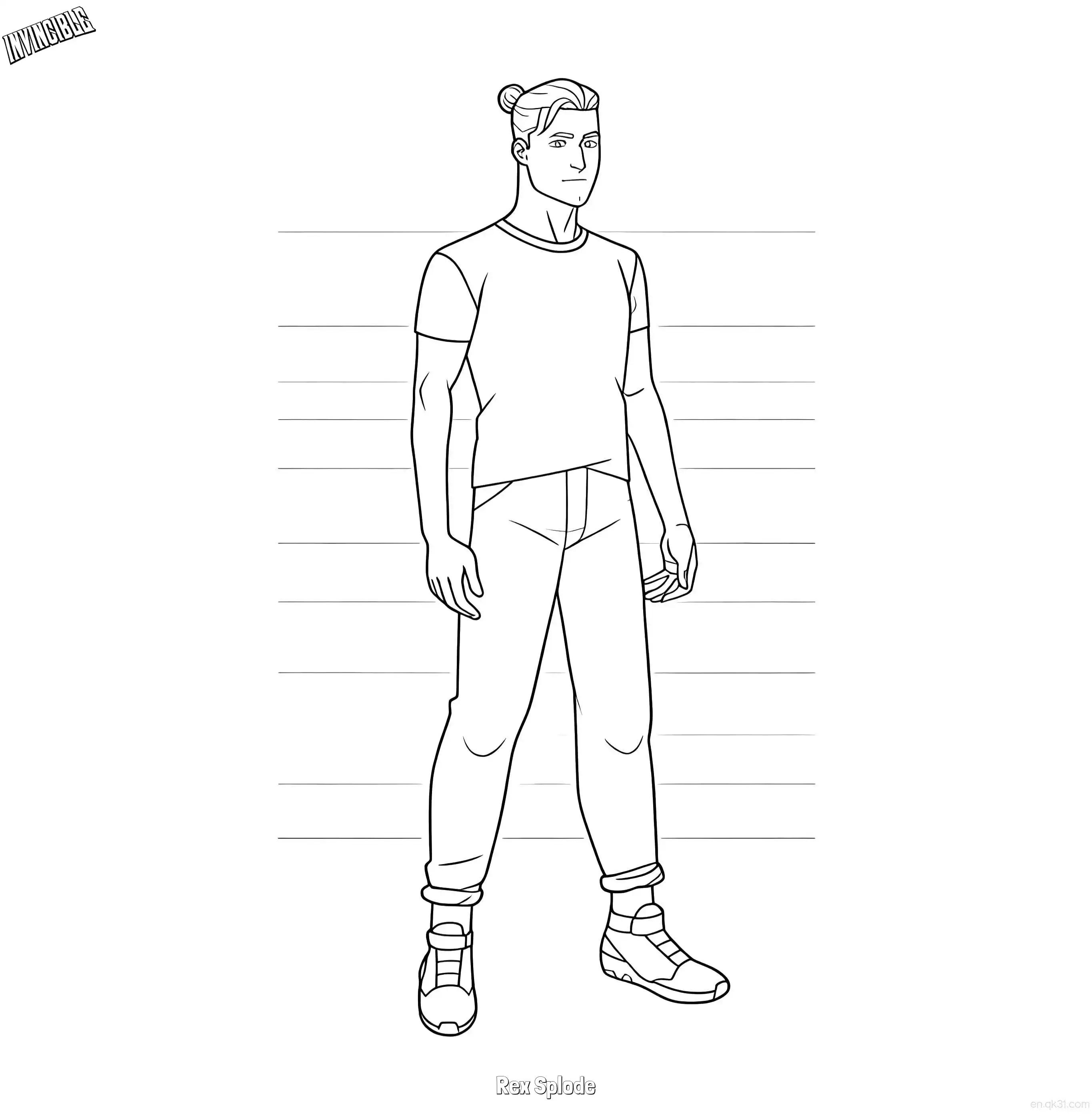 免费 雷克斯·斯普洛德 2简笔画 素描 涂鸦 - 免费可打印无敌少侠 下载PDF 简笔画涂色页