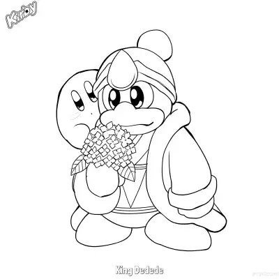 帝帝帝大王 1简笔画 素描 涂鸦 - 免费可打印星之卡比 下载PDF – 免费可打印简笔画涂色画