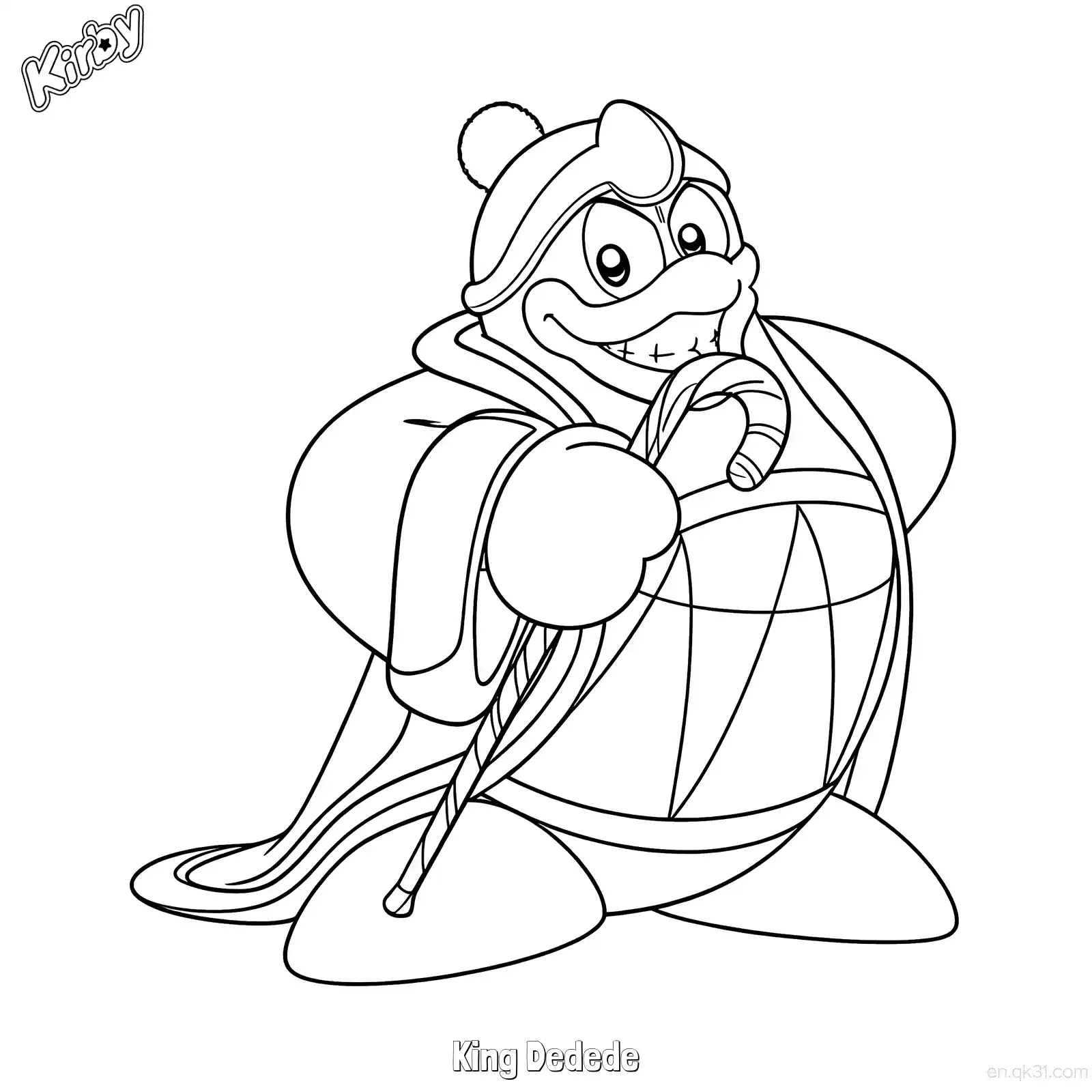 免费 帝帝帝大王 3简笔画 素描 涂鸦 - 免费可打印星之卡比 下载PDF 简笔画涂色页