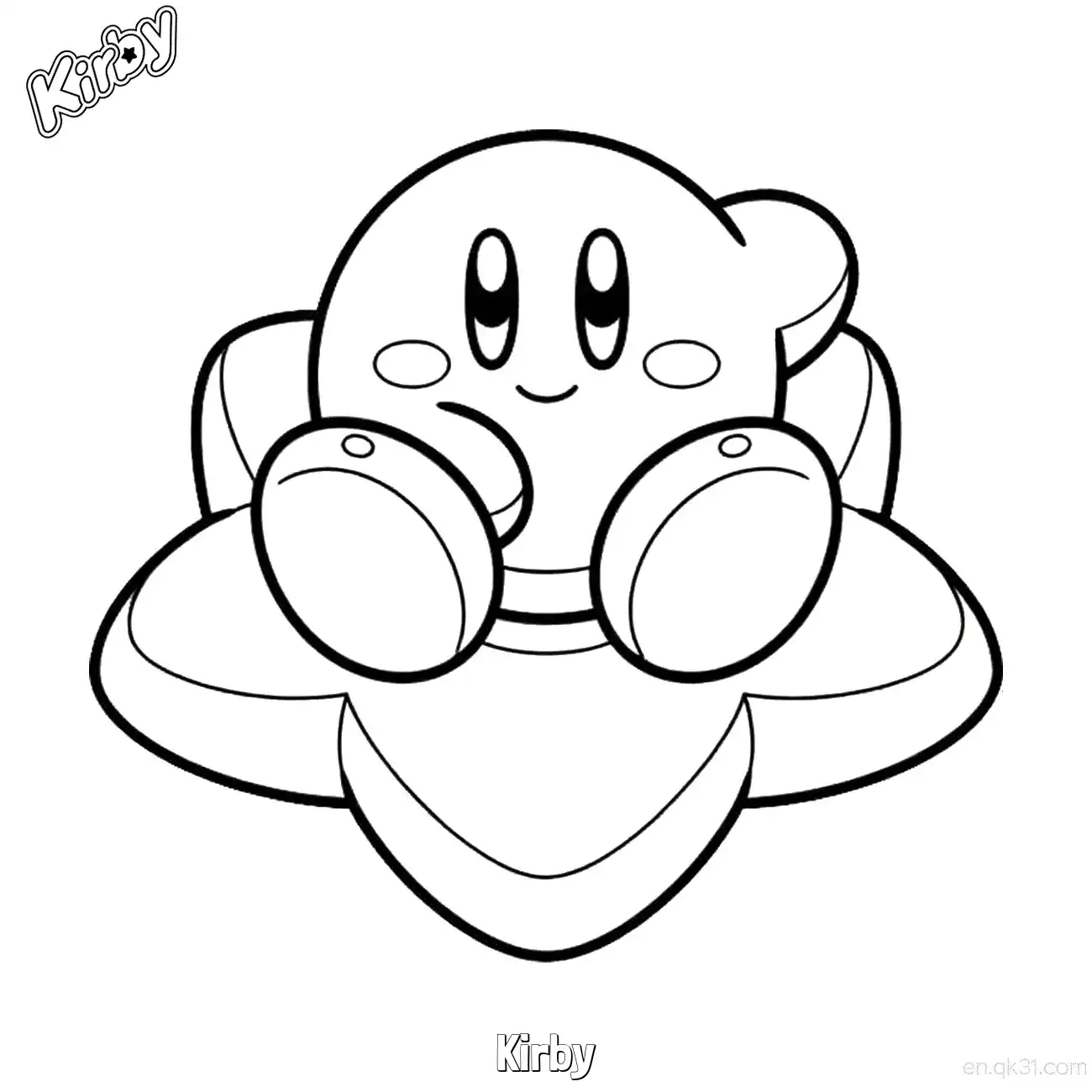 免费 卡比 1简笔画 素描 涂鸦 - 免费可打印星之卡比 下载PDF 简笔画涂色页
