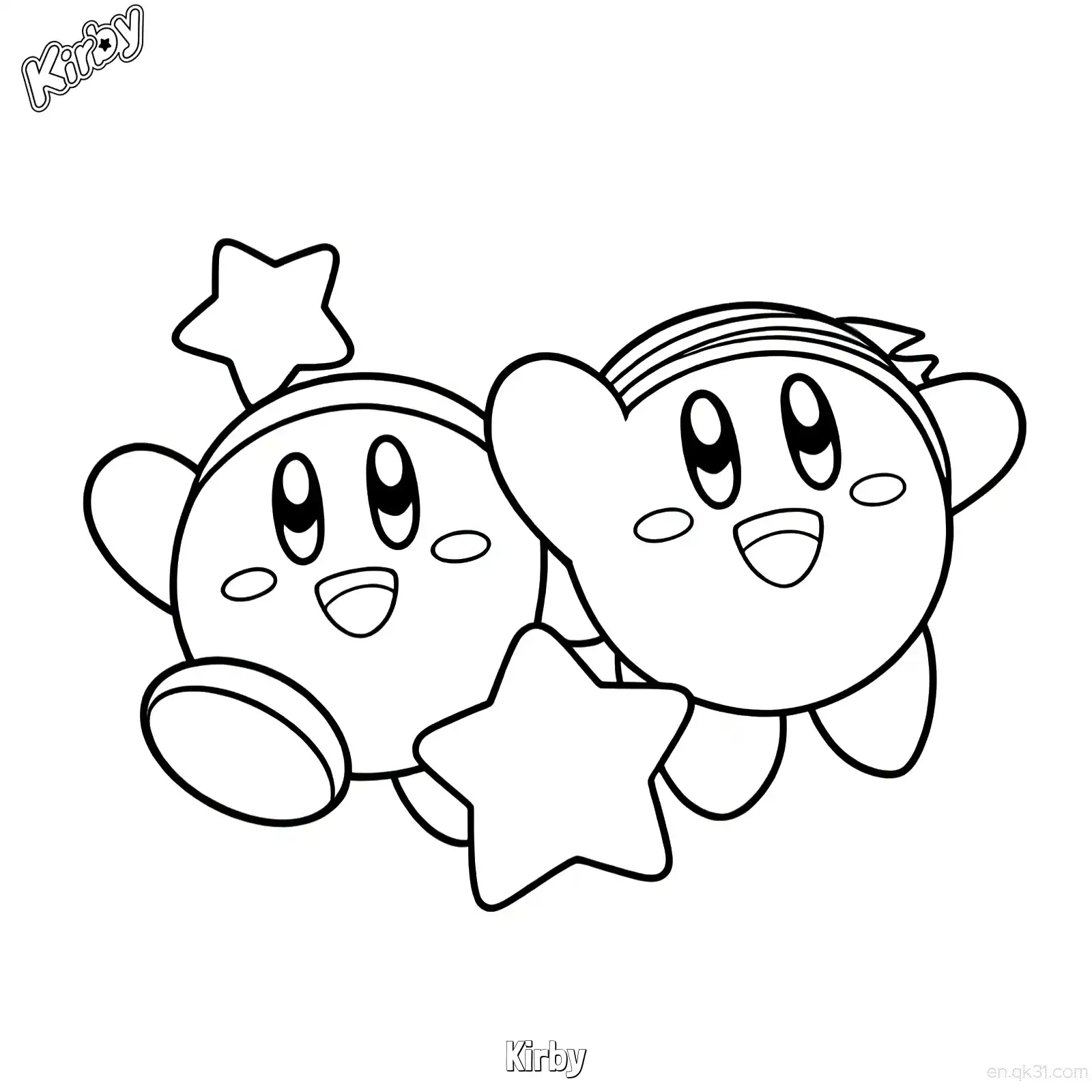 免费 卡比 2简笔画 素描 涂鸦 - 免费可打印星之卡比 下载PDF 简笔画涂色页