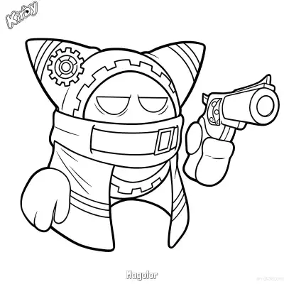 魔法洛亚 2简笔画 素描 涂鸦 - 免费可打印星之卡比 下载PDF – 免费可打印简笔画涂色画
