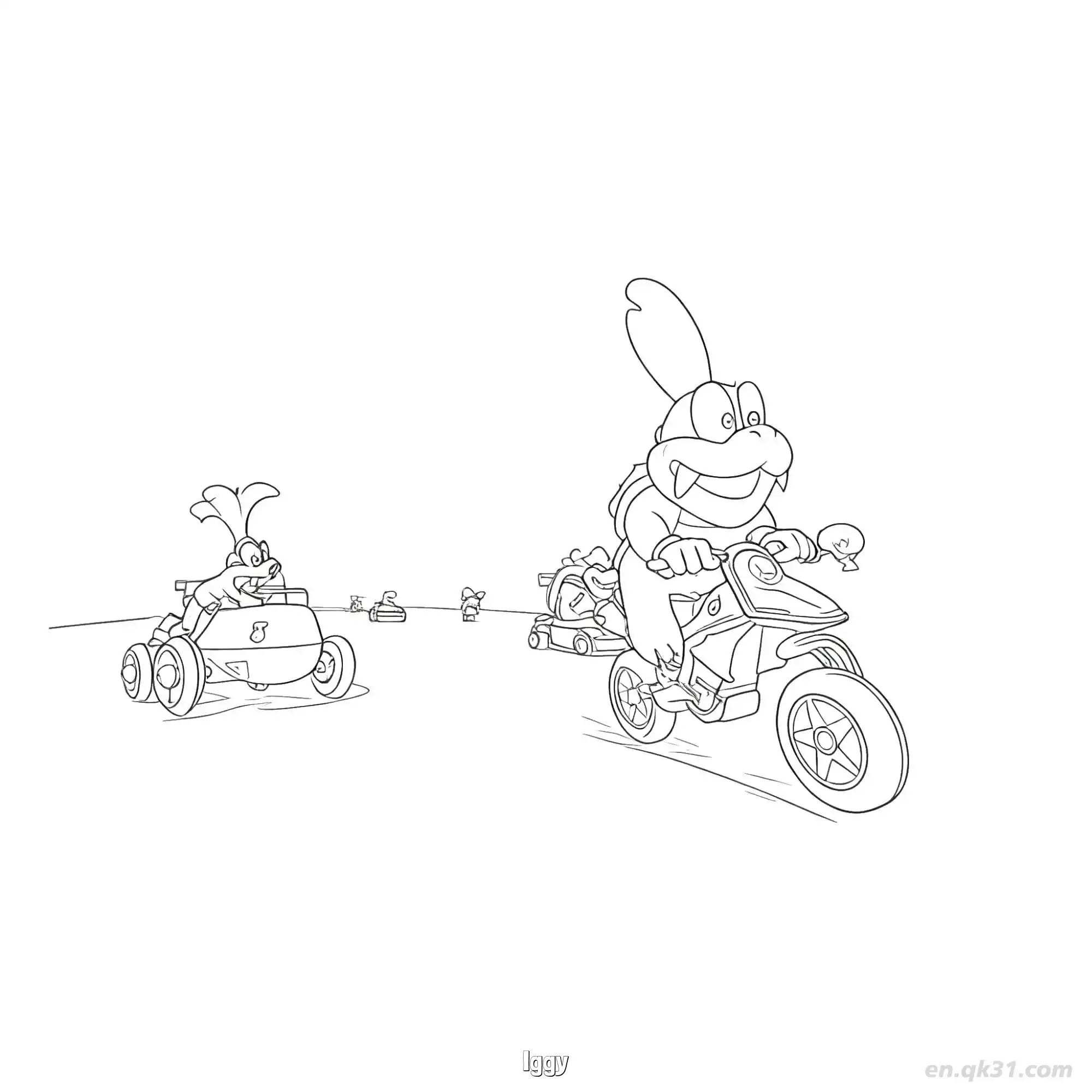 伊吉 简笔画 素描 涂鸦 - 免费可打印马力欧卡丁车 下载PDF简笔画涂色画 – 为儿童和成人提供的免费可打印简笔画涂色画
