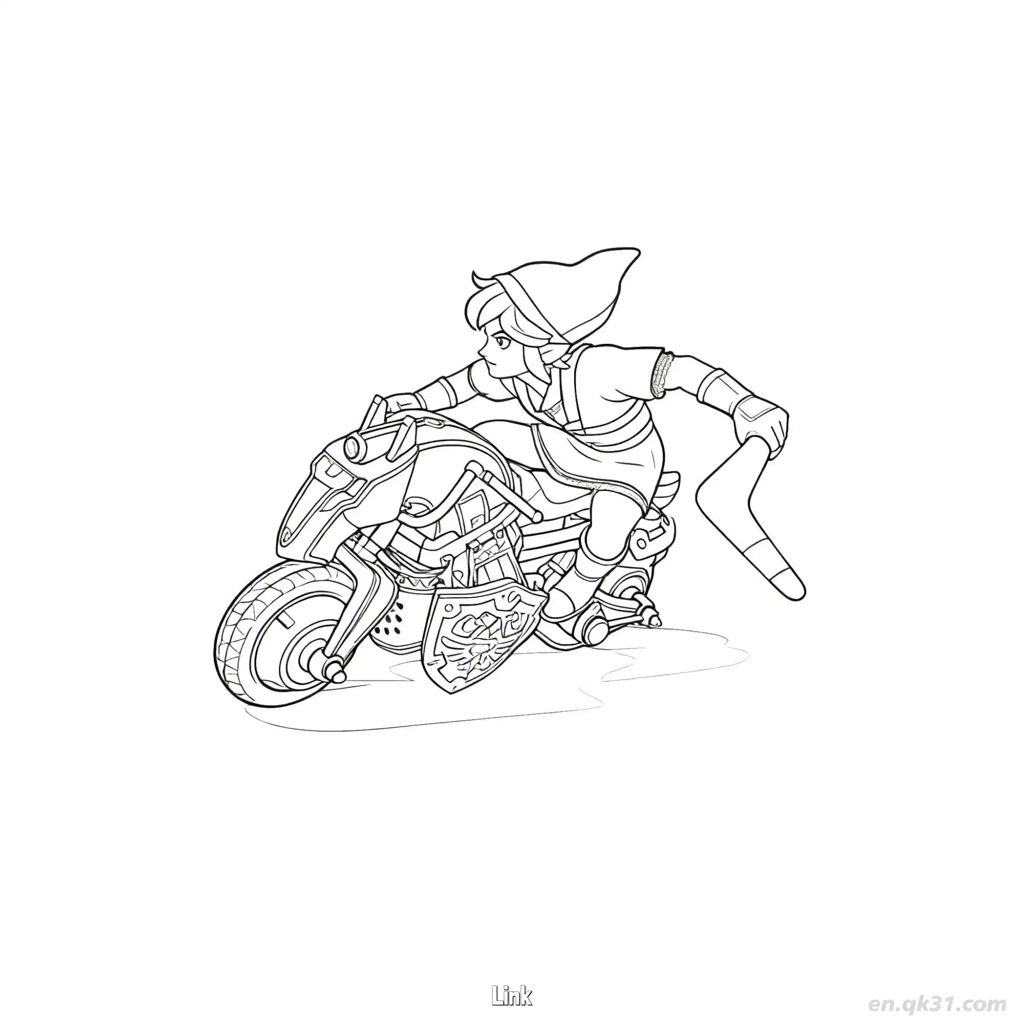 林克 简笔画 素描 涂鸦 - 免费可打印马力欧卡丁车 下载PDF简笔画涂色画 – 为儿童和成人提供的免费可打印简笔画涂色画