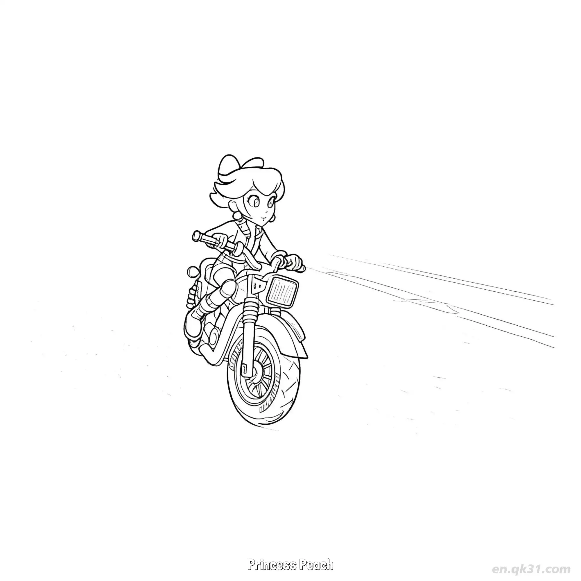 桃花公主 8简笔画 素描 涂鸦 - 免费可打印马力欧卡丁车 下载PDF简笔画涂色画 – 为儿童和成人提供的免费可打印简笔画涂色画