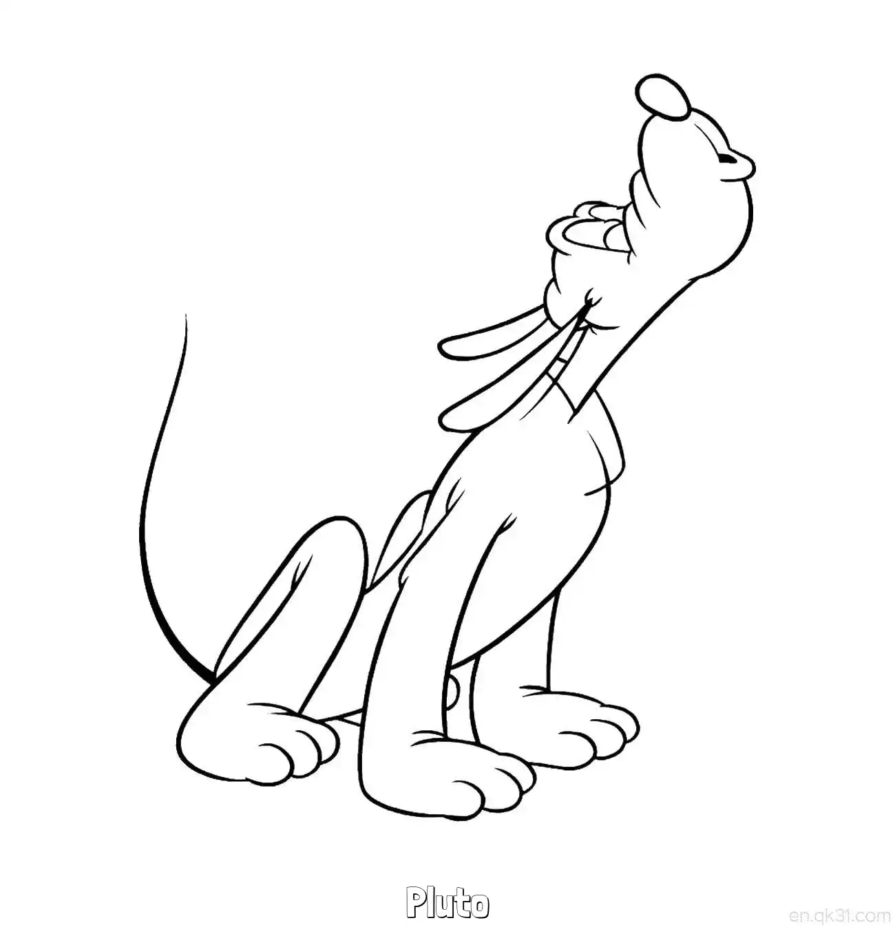 免费 布鲁托 4简笔画 素描 涂鸦 - 免费可打印米老鼠和朋友们 下载PDF 简笔画涂色页