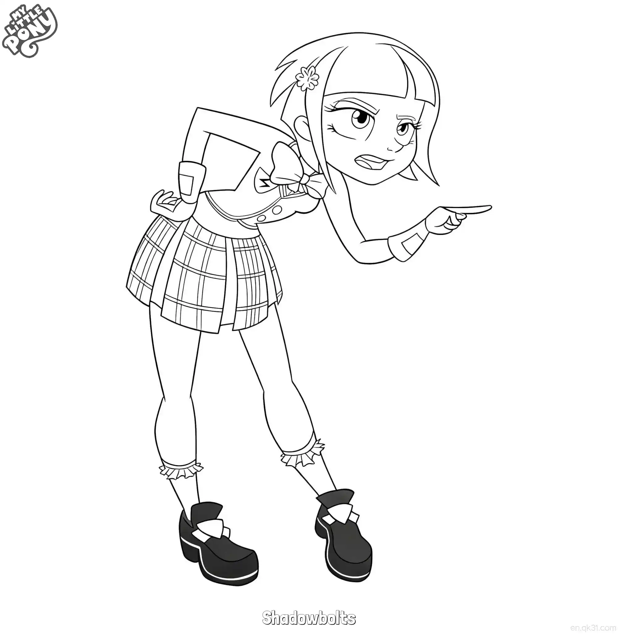 免费 幻形灵 3简笔画 素描 涂鸦 - 免费可打印小马宝莉 下载PDF 简笔画涂色页