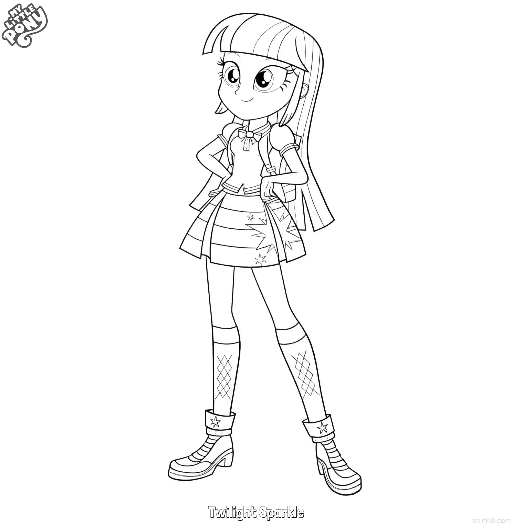免费 紫悦 17简笔画 素描 涂鸦 - 免费可打印小马宝莉 下载PDF 简笔画涂色页