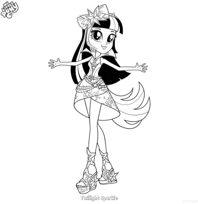 紫悦 4简笔画 素描 涂鸦 - 免费可打印小马宝莉 下载PDF – 免费可打印简笔画涂色画