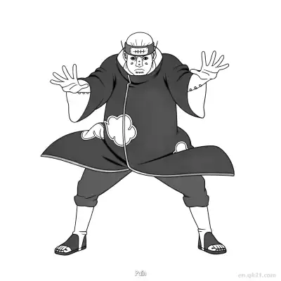 佩恩天道轮回眼手印火影忍者涂色页  – 免费可打印简笔画涂色画