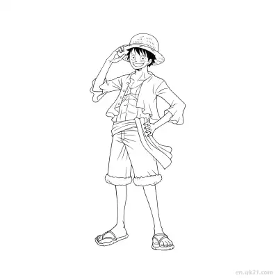 弗兰奇和之国篇战斗准备姿势海贼王涂色  – 免费可打印简笔画涂色画