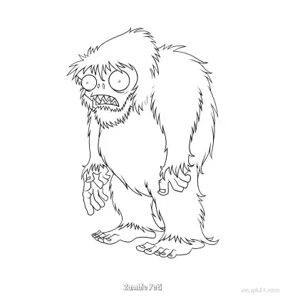雪人僵尸 简笔画 素描 涂鸦 - 免费可打印植物大战僵尸 下载PDF – 免费可打印简笔画涂色画