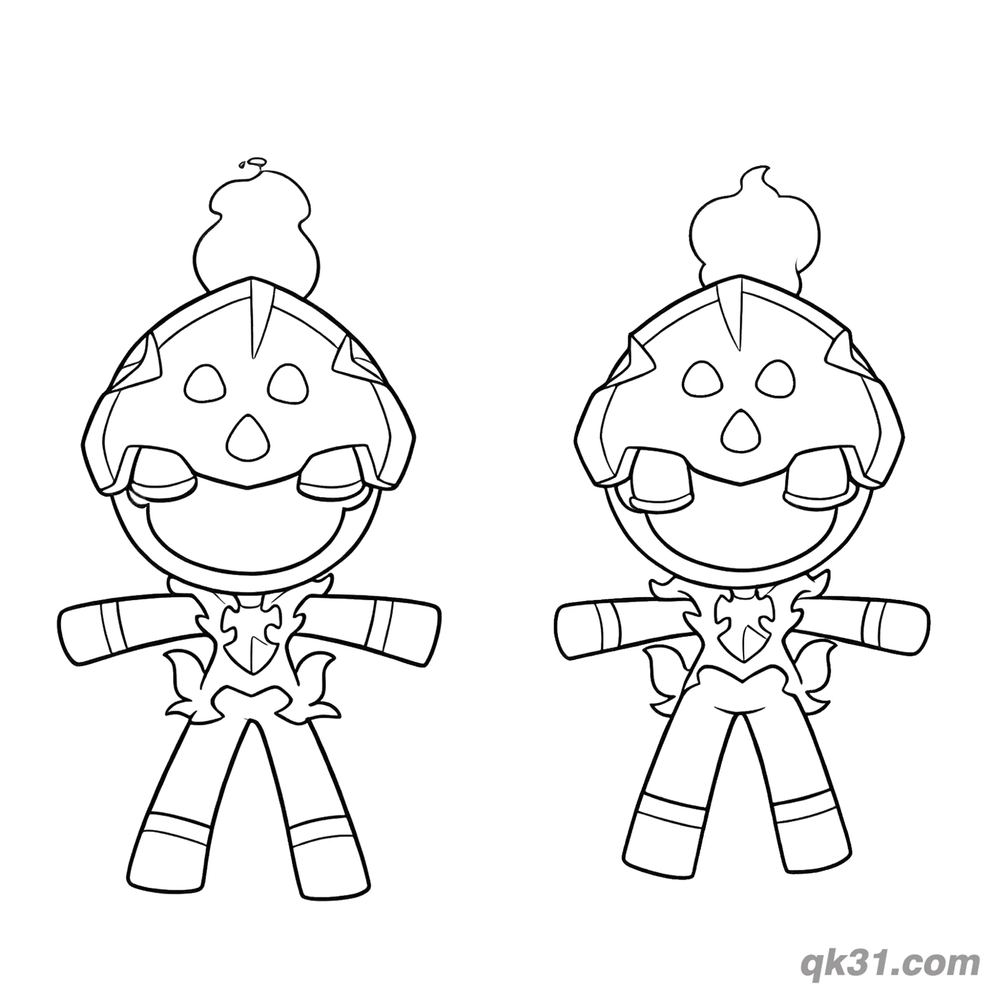 免费 炭小侍双人睡觉简笔画涂色页 简笔画涂色页