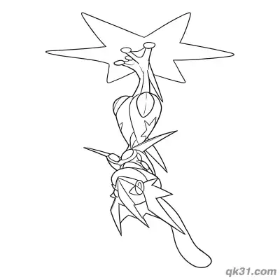 甲贺忍蛙倒立简笔画涂色页 – 免费可打印简笔画涂色画