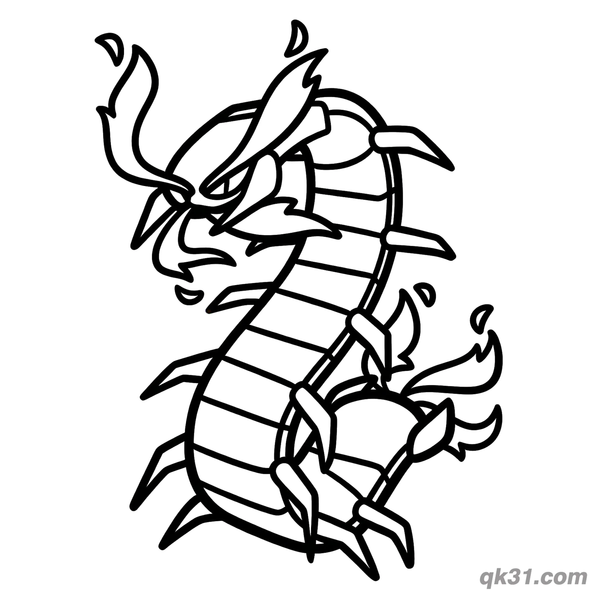 如何获得超极巨化焚焰蚣卡牌 | 宝可梦涂色页教学简笔画涂色画 – 为儿童和成人提供的免费可打印简笔画涂色画