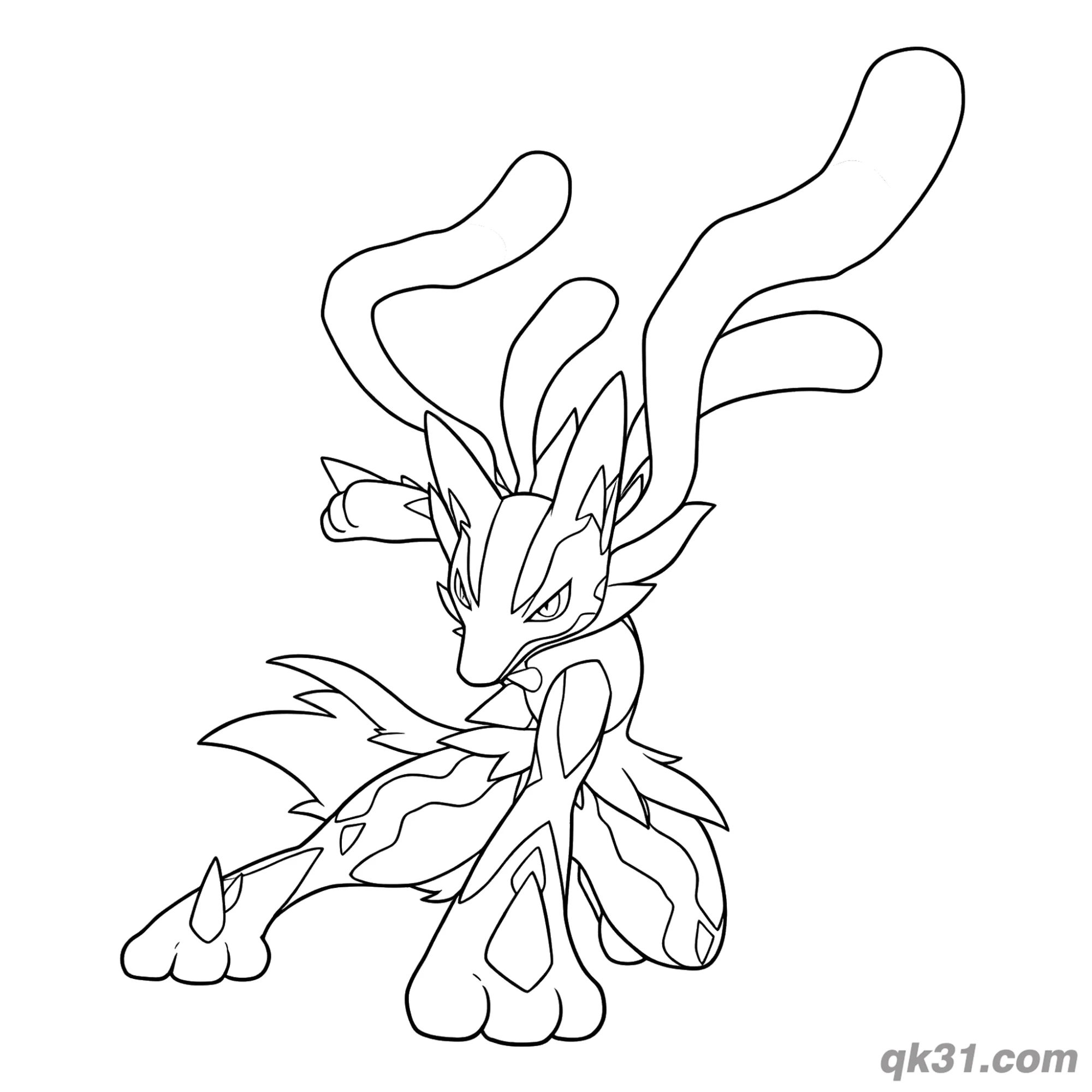 免费 超级路卡利欧触手长发打坐简笔画涂色页 简笔画涂色页