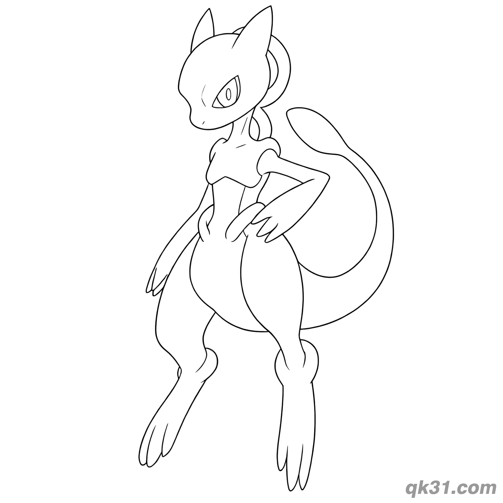 免费 心形尾巴梦幻简笔画涂色页 简笔画涂色页