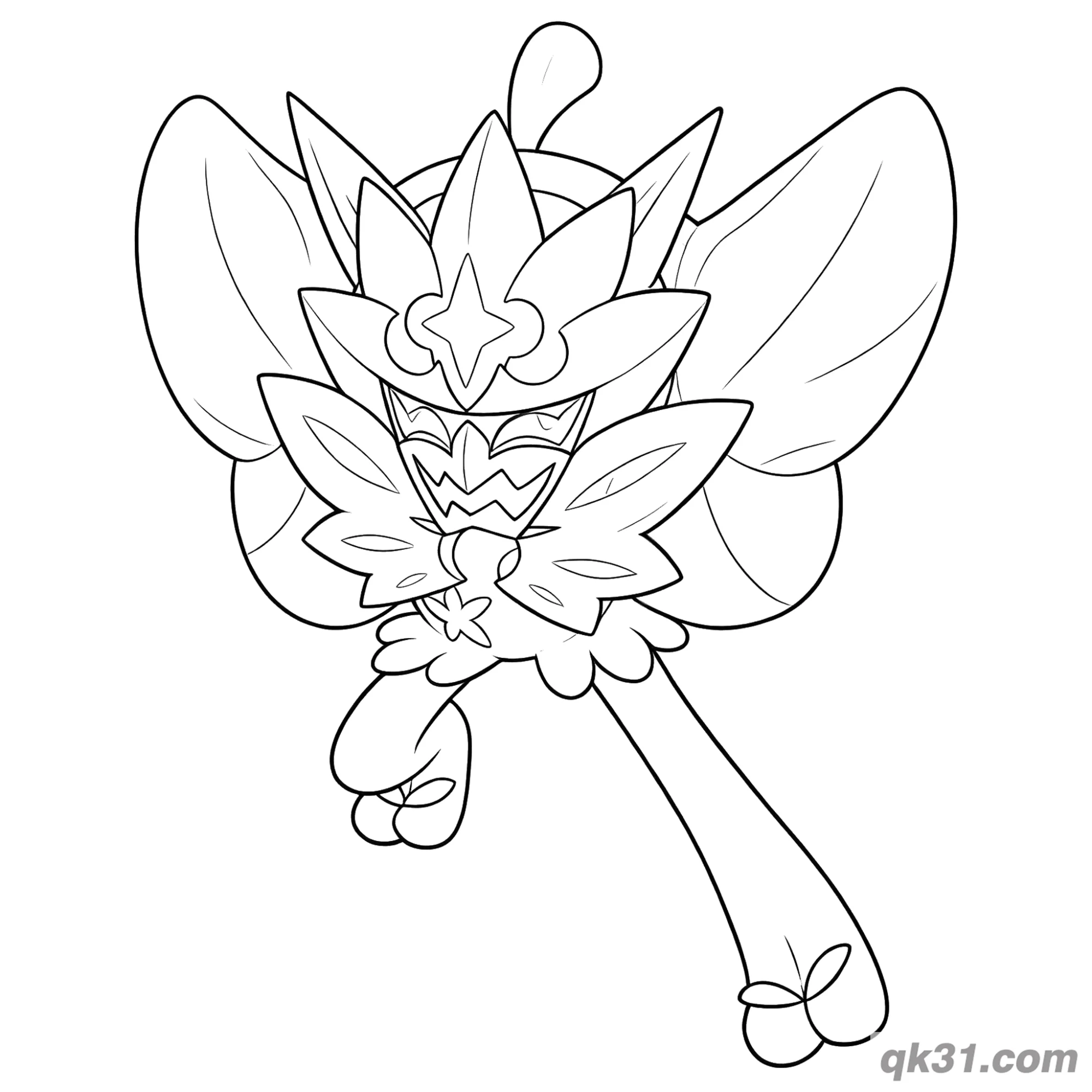 免费 碧绿面具厄诡椪对战简笔画涂色页 简笔画涂色页