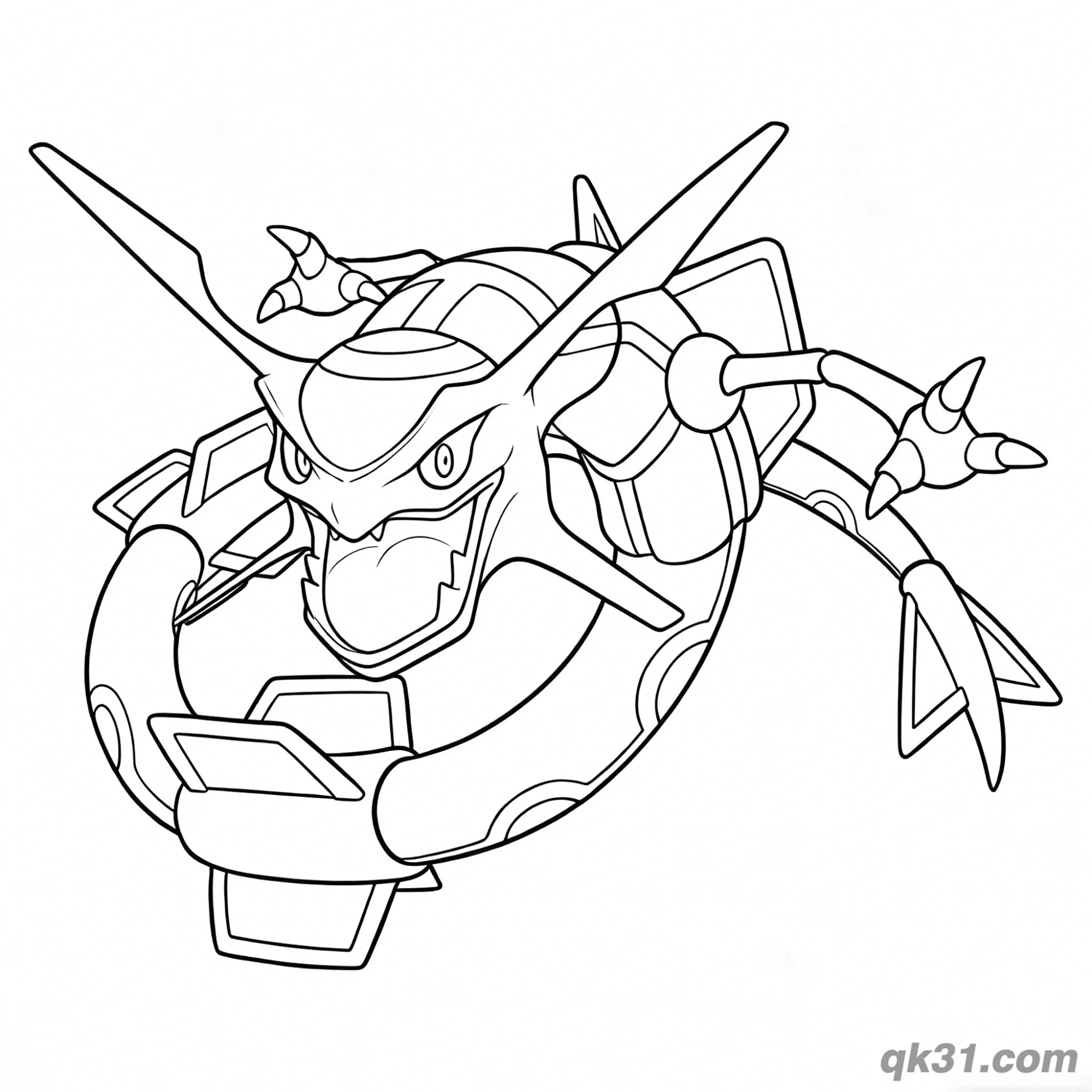 免费 烈空坐俯冲攻击简笔画涂色页 简笔画涂色页