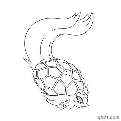 宝可梦太乐巴戈斯艺术简笔画涂色页 – 免费可打印简笔画涂色画