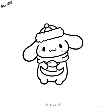 玉桂狗 2简笔画 素描 涂鸦 - 免费可打印三丽鸥 下载PDF – 免费可打印简笔画涂色画