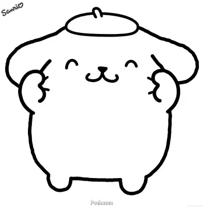 布丁狗 简笔画 素描 涂鸦 - 免费可打印三丽鸥 下载PDF – 免费可打印简笔画涂色画