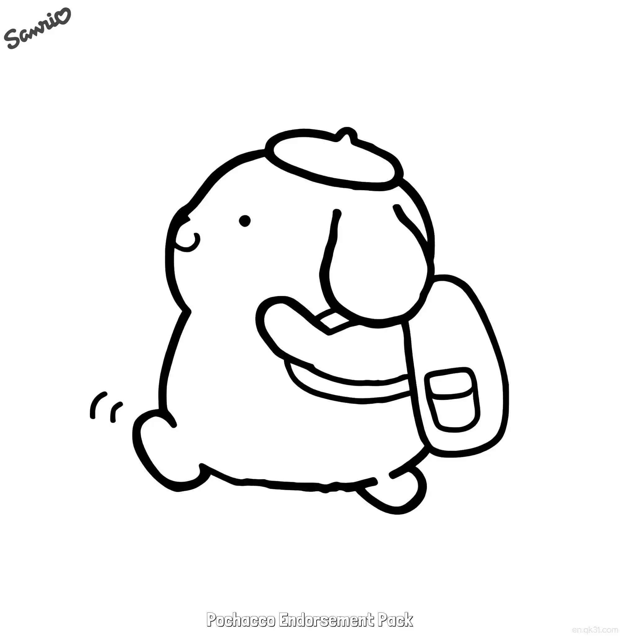 免费 代言套装布丁狗 简笔画 素描 涂鸦 - 免费可打印三丽鸥 下载PDF 简笔画涂色页