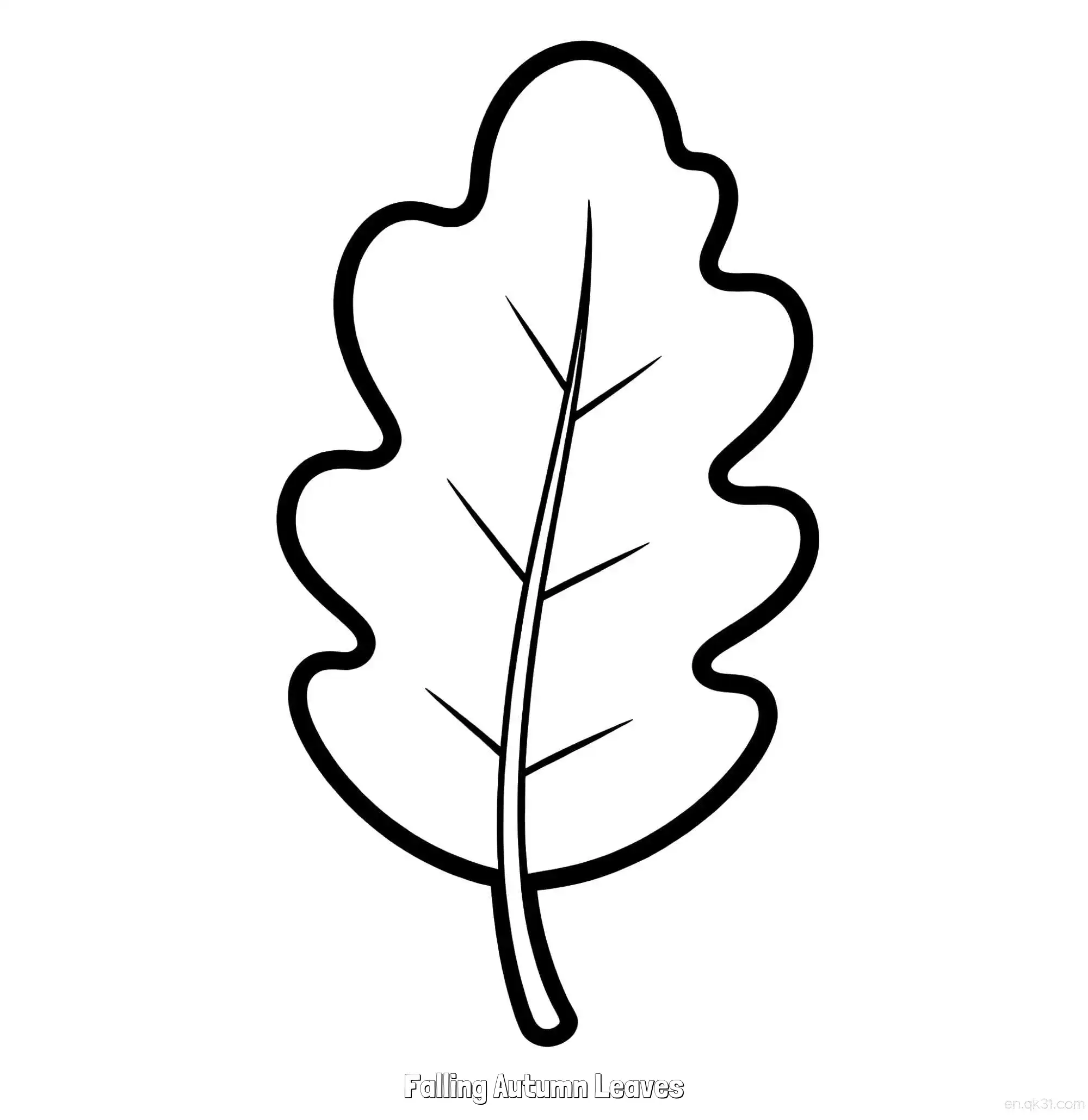 免费 飘落的秋叶 7简笔画 素描 涂鸦 - 免费可打印秋季 下载PDF 简笔画涂色页
