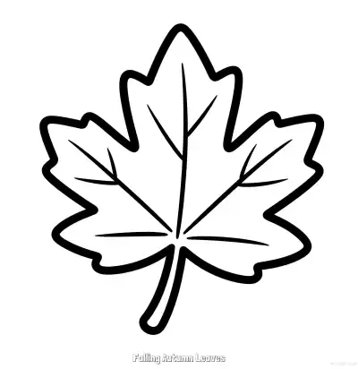 飘落的秋叶 8简笔画 素描 涂鸦 - 免费可打印秋季 下载PDF – 免费可打印简笔画涂色画