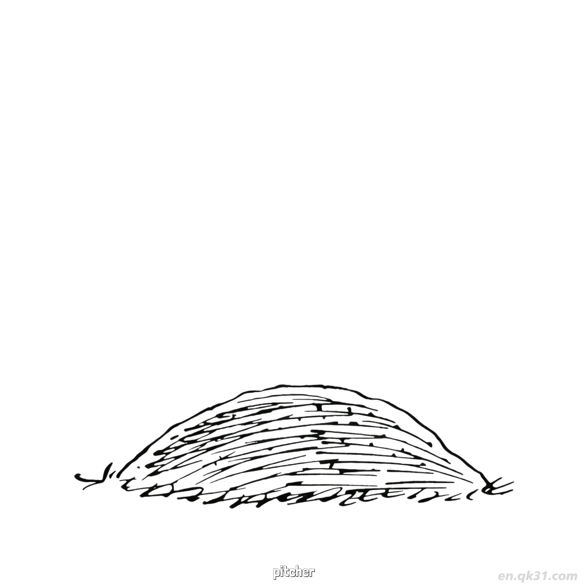 免费 投手丘涂色页 简笔画涂色页