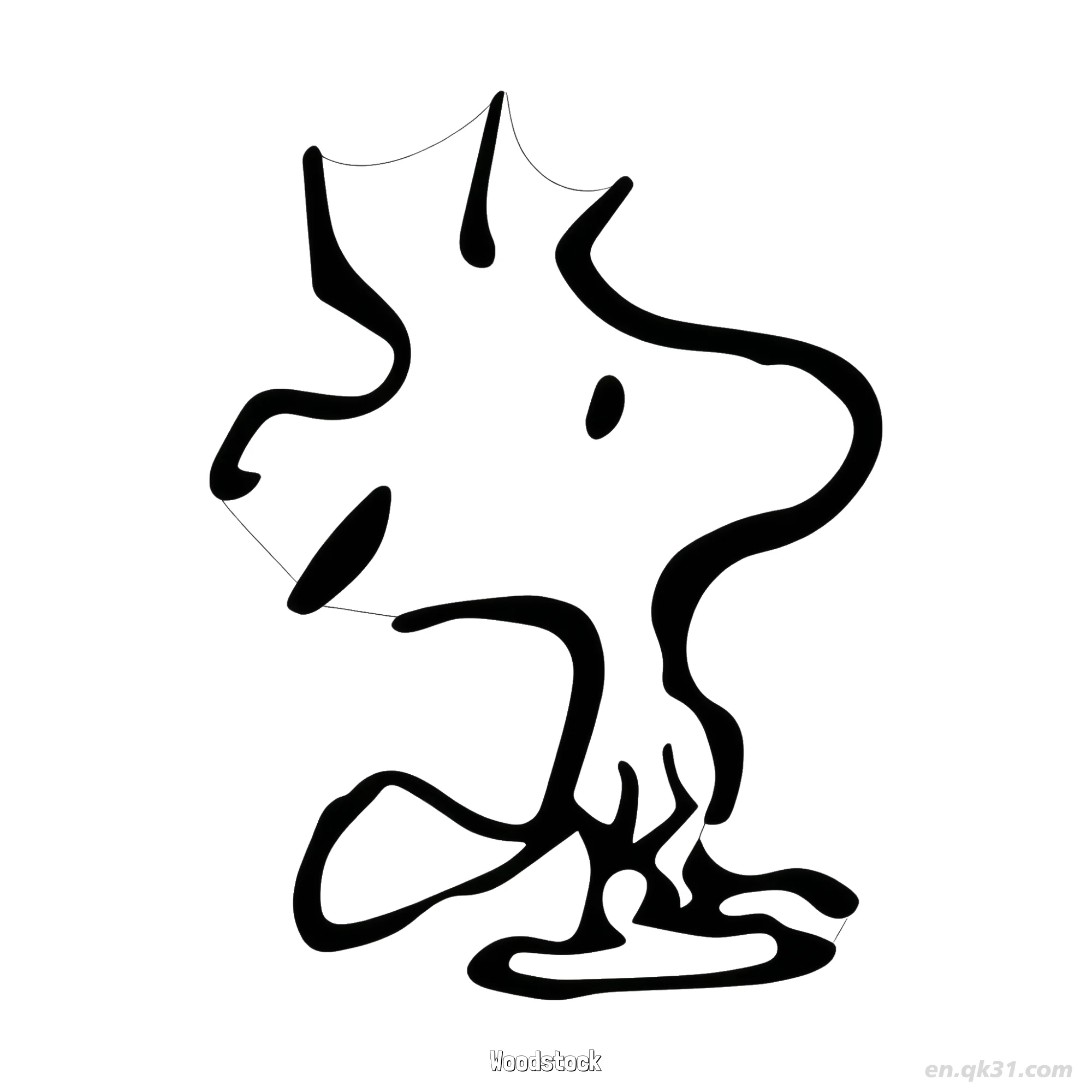 免费 糊涂塌客抽象线条艺术涂色页 简笔画涂色页