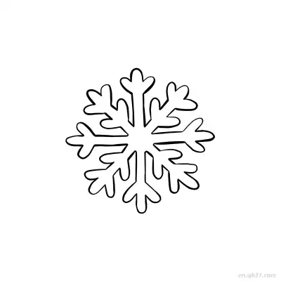 几何雪花线稿 – 免费可打印简笔画涂色画